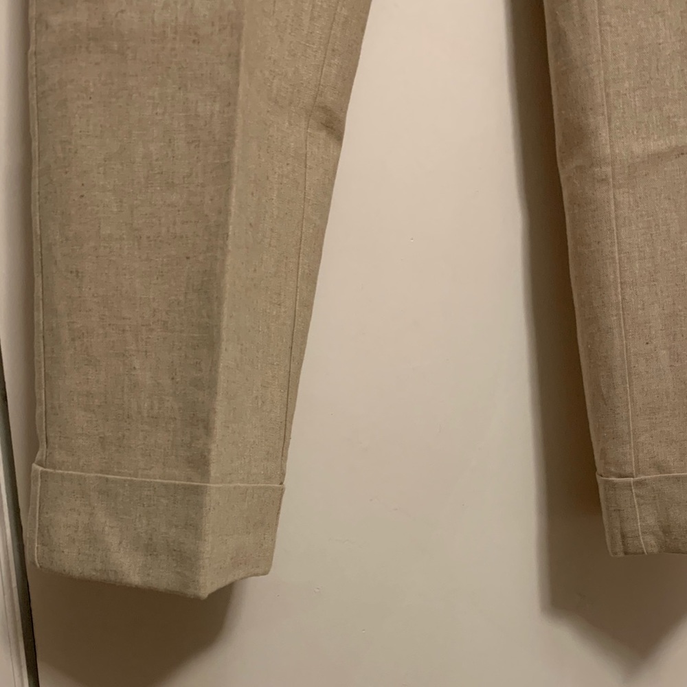 Cato light beige-oatmeal colored boot cut style linen pants - women’s size 10 - Picture 2 of 15